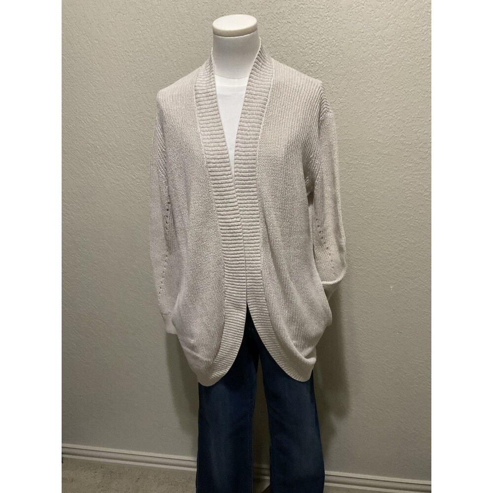 American Eagle Women’s Cocoon Cardigan Sweater with Pockets Ecru Size M
